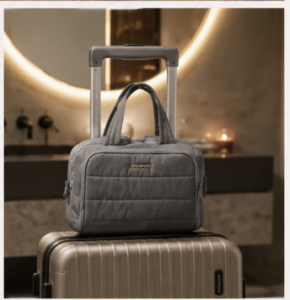 Eco-friendly BAGSMART toiletry bag and travel essentials for long-term travel