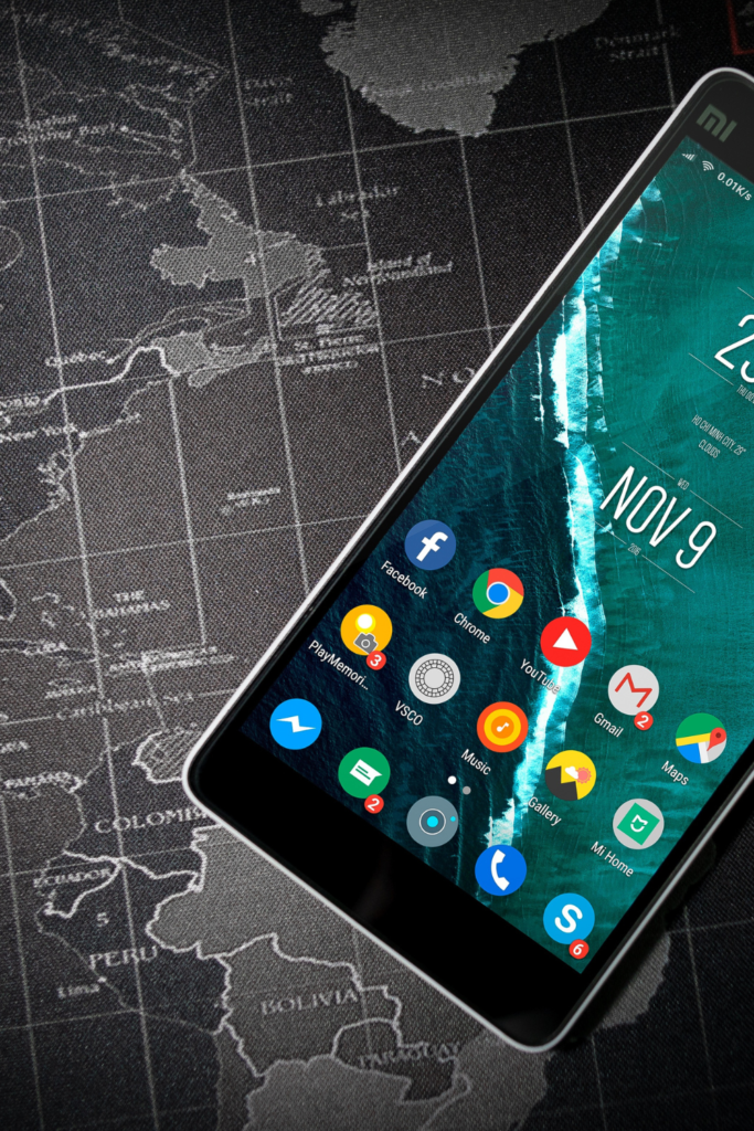 close up of cell phone apps