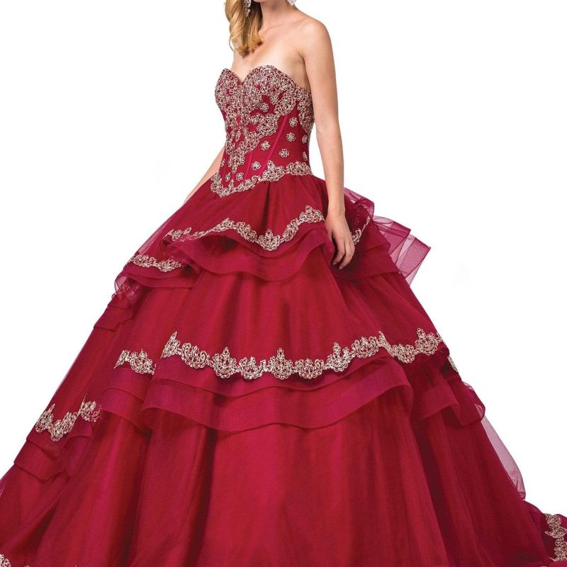 dancing-queen-1372-gilt-appliqued-corset-bodice-tiered-ballgown-special-occasion-dress-xs-burgundy-10971507163219