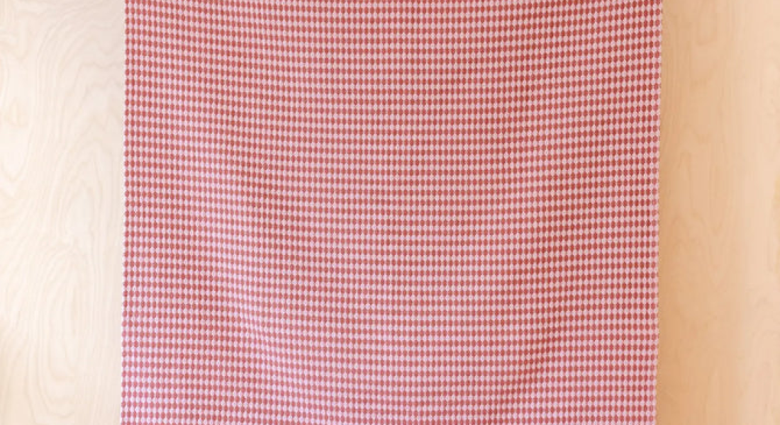 Pink Argyle Cotton Throw